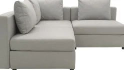 DOMO collection Ecksofa »Solskin, individuell erweiterbar/kombinierbar L-Form« mit losen Kissen. Rücken- und Seitenteile als Stecksystem.