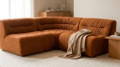 DOMO collection Ecksofa »Solum, B/T: 214/214 cm, moderne, runde Form mit großzügiger Polsterung« mit Federkern, L-Form