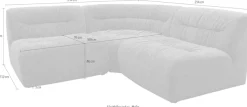 DOMO collection Ecksofa »Solum, B/T: 214/214 cm, moderne, runde Form mit großzügiger Polsterung« mit Federkern, L-Form
