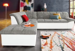 DOMO collection Ecksofa »Splash, aktuelle Sitz- und Rückensteppung, Materialmix, L-Form« wahlweise mit Bettfunktion