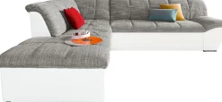 DOMO collection Ecksofa »Splash, aktuelle Sitz- und Rückensteppung, Materialmix, L-Form« wahlweise mit Bettfunktion