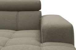 DOMO collection Ecksofa »Trento L-Form, mit Kufenfuß oder Einzelfuß« whlw. verstellbare Kopfteile, passend für gängige Saugroboter