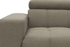 DOMO collection Ecksofa »Trento L-Form, mit Kufenfuß oder Einzelfuß« whlw. verstellbare Kopfteile, passend für gängige Saugroboter