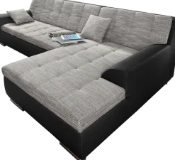 DOMO collection Ecksofa »TREVISO viele Bezüge, auch in Cord, L-Form, 267x178 cm« wahlw. mit Bettfunktion, inkl. Zierkissen, Unser Dauertiefpreis