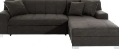 DOMO collection Ecksofa »TURAH 239x152 cm, inkl. Zierkissen, moderne Steppung« wahlw. mit Bettfunktion, L-Form, Unser Dauertiefpreis