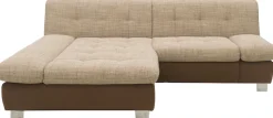 DOMO collection Ecksofa »100031 234x157 cm, kompakt, komfortabel & bequem, L-Form« whlw. mit Bettfunktion und Armteilverstellung