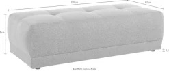 DOMO collection Hocker »Ava Bankhocker mit Federkernunterfederung, B/T 150/67cm«