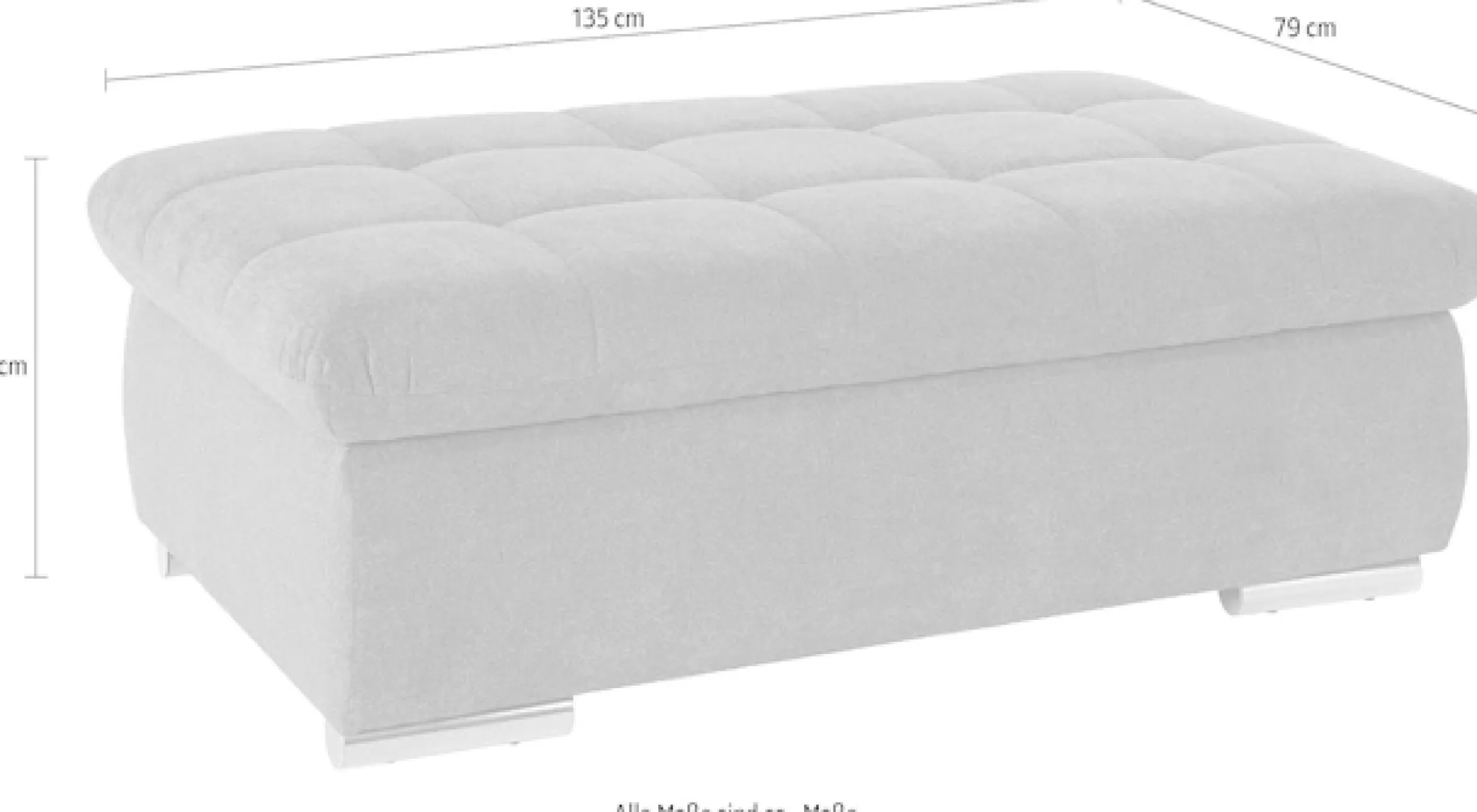 DOMO collection Hocker »MONA 135x79 cm, praktisch und komfortabel« mit Stauraumfach