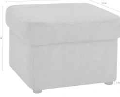 DOMO collection Hocker »Papenburg elegant und zeitlos, B/T 57/57cm« in großer Farbvielfalt