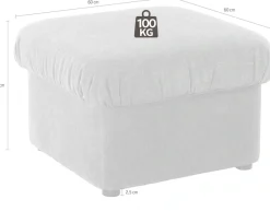 DOMO collection Hocker »Pegnitz B/T 60/60cm«