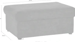 DOMO collection Hocker »Topper« mit Wellenunterfederung, auf Kunststoffgleitern