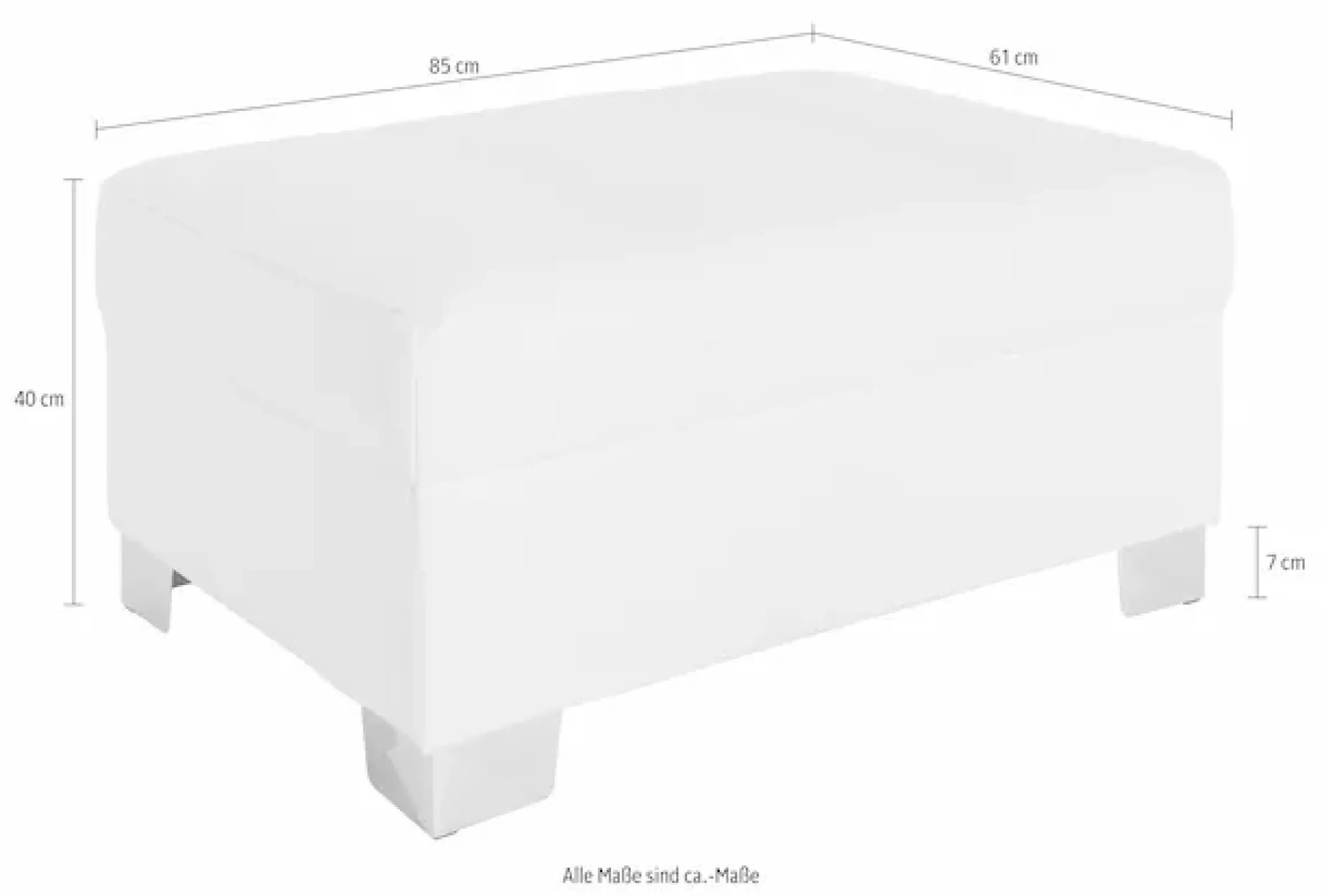 DOMO collection Hocker »TURAH 85x61x40 cm, mit moderner Steppung« passend zur Serie
