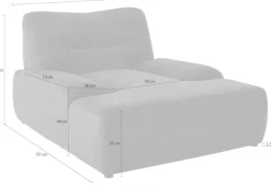 DOMO collection Loveseat »Cesena Designsessel zum Kuscheln, komfortabel Relaxen, Breite 122cm« bequem und stylish, frei im Raum stellbar