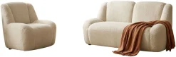 DOMO collection Polstergarnitur »Ryos, Sessel und 2-Sitzer, organische Form« Set, 2 tlg. skulpturale Opik, cozy chic