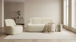 DOMO collection Polstergarnitur »Ryos, Sessel und 2-Sitzer, organische Form« Set, 2 tlg. skulpturale Opik, cozy chic