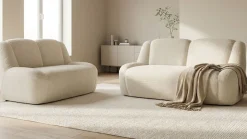 DOMO collection Polstergarnitur »Ryos, 2-Sitzer und 2,5-Sitzer, organische Form« Set, 2 tlg. skulpturale Opik, cozy chic