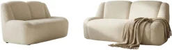 DOMO collection Polstergarnitur »Ryos, 2-Sitzer und 2,5-Sitzer, organische Form« Set, 2 tlg. skulpturale Opik, cozy chic