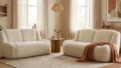 DOMO collection Polstergarnitur »Ryos, 2-Sitzer und 2,5-Sitzer, organische Form« Set, 2 tlg. skulpturale Opik, cozy chic