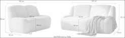 DOMO collection Polstergarnitur »Ryos, 2-Sitzer und 2,5-Sitzer, organische Form« Set, 2 tlg. skulpturale Opik, cozy chic