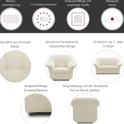 DOMO collection Polstergarnitur »Pegnitz« Set,3-Sitzer & 2-Sitzer-Set