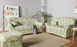 DOMO collection Polstergarnitur »Bahia belastbar bis 140kg/ Sitz, mit Federkern« Set,Microfaser MELROSE®, mocca