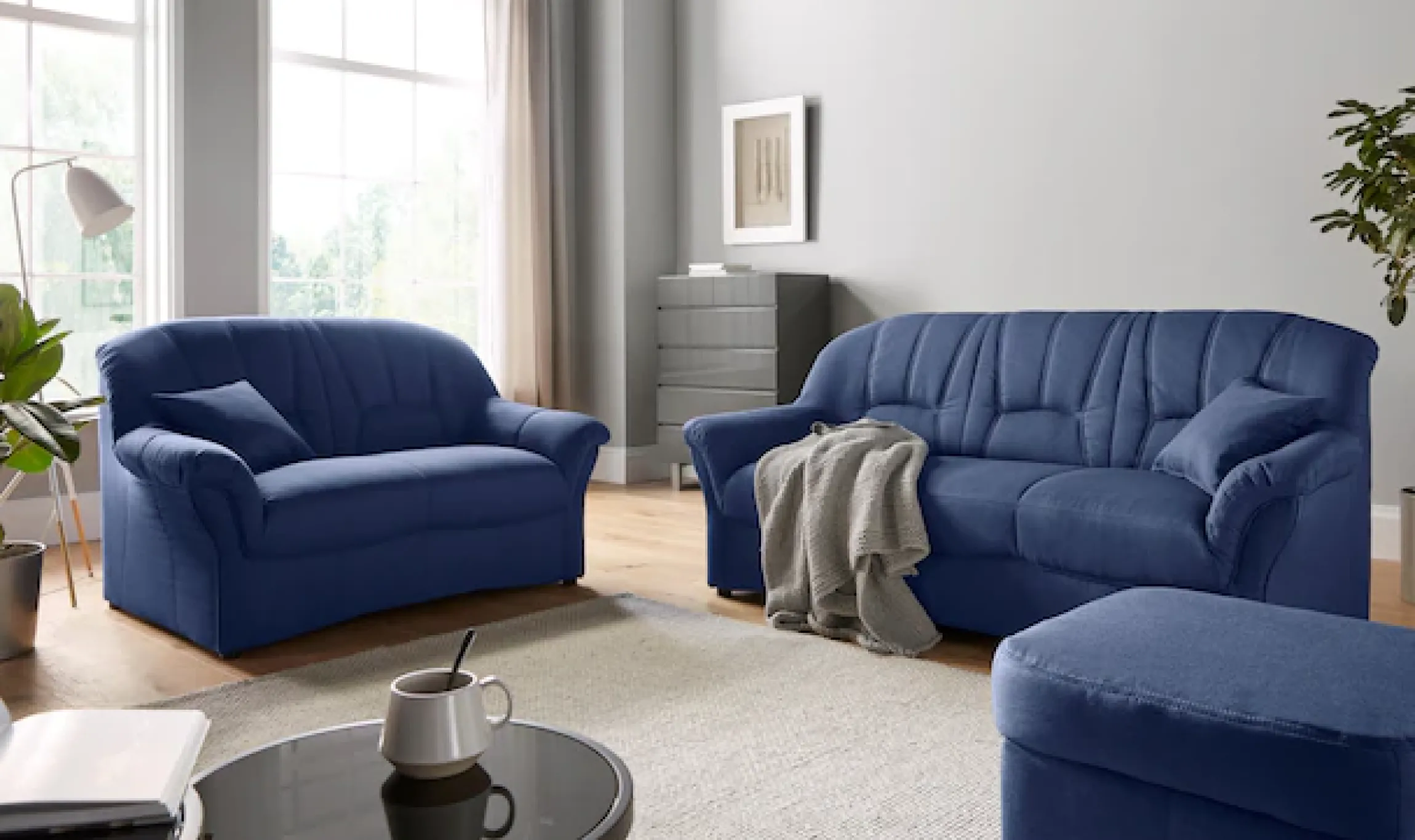 DOMO collection Polstergarnitur »Bahia zeitlos & elegantes Sofa, bequem« Set,3-Sitzer & 2-Sitzer-Set