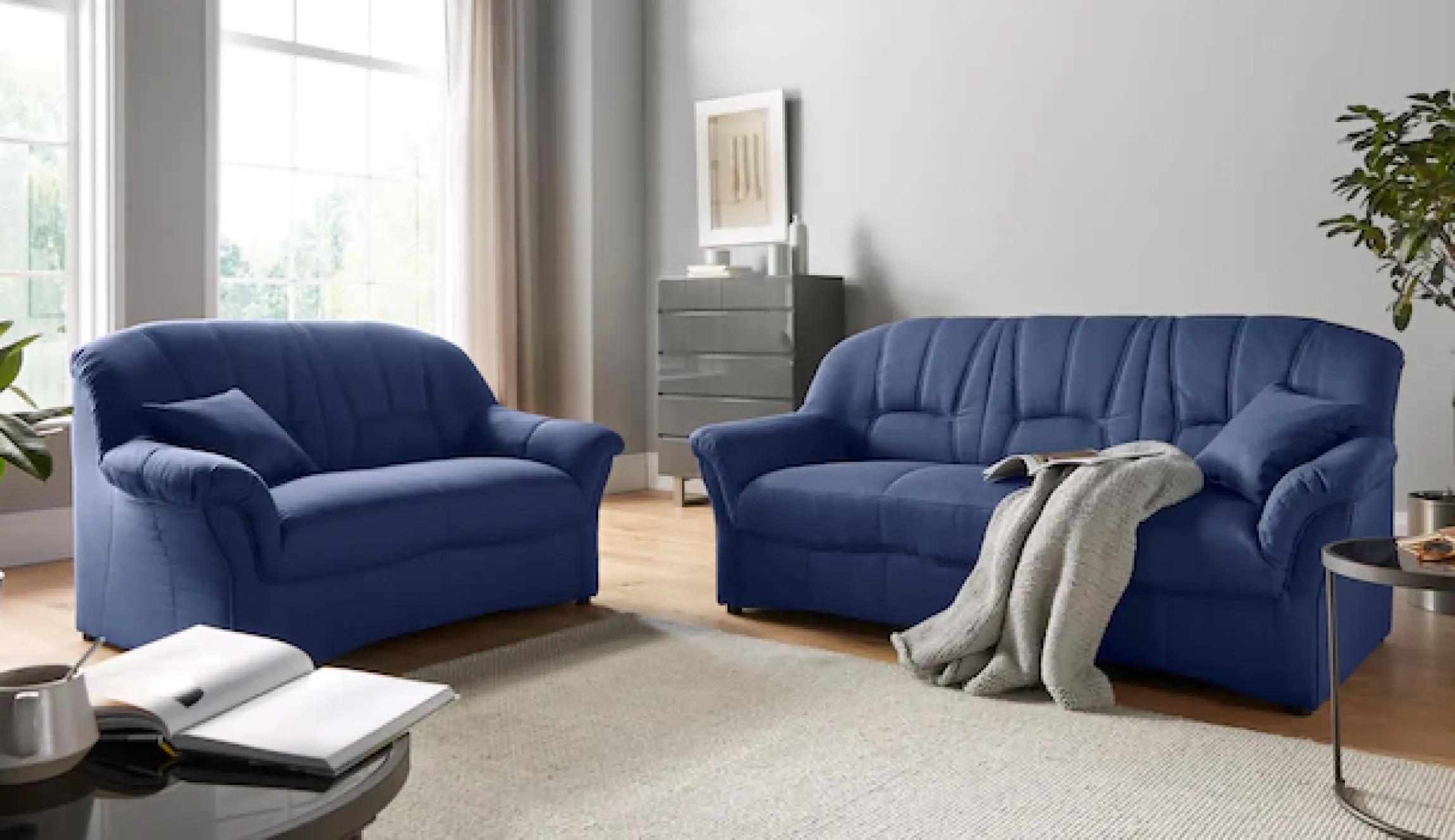 DOMO collection Polstergarnitur »Bahia zeitlos & elegantes Sofa, bequem« Set,3-Sitzer & 2-Sitzer-Set