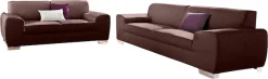 DOMO collection Polstergarnitur »Ricardo kubisch, modern & elegant, bequem, Federkernunterfederung« Set, 2 Stk. tlg. Set: 2-Sitzer und 2,5-Sitzer