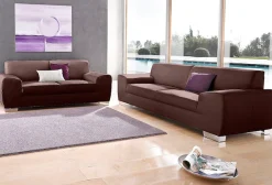 DOMO collection Polstergarnitur »Ricardo kubisch, modern & elegant, bequem, Federkernunterfederung« Set, 2 Stk. tlg. Set: 2-Sitzer und 2,5-Sitzer