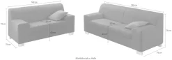 DOMO collection Polstergarnitur »Amando zeitlos und modern, komfortabel« Spar-Set,bestehend aus 2er- und 3er-Sofa
