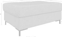 DOMO collection Polsterhocker »Capelo bequem, Federkernunterfederung, B/T 100/70cm« inklusive Federkern