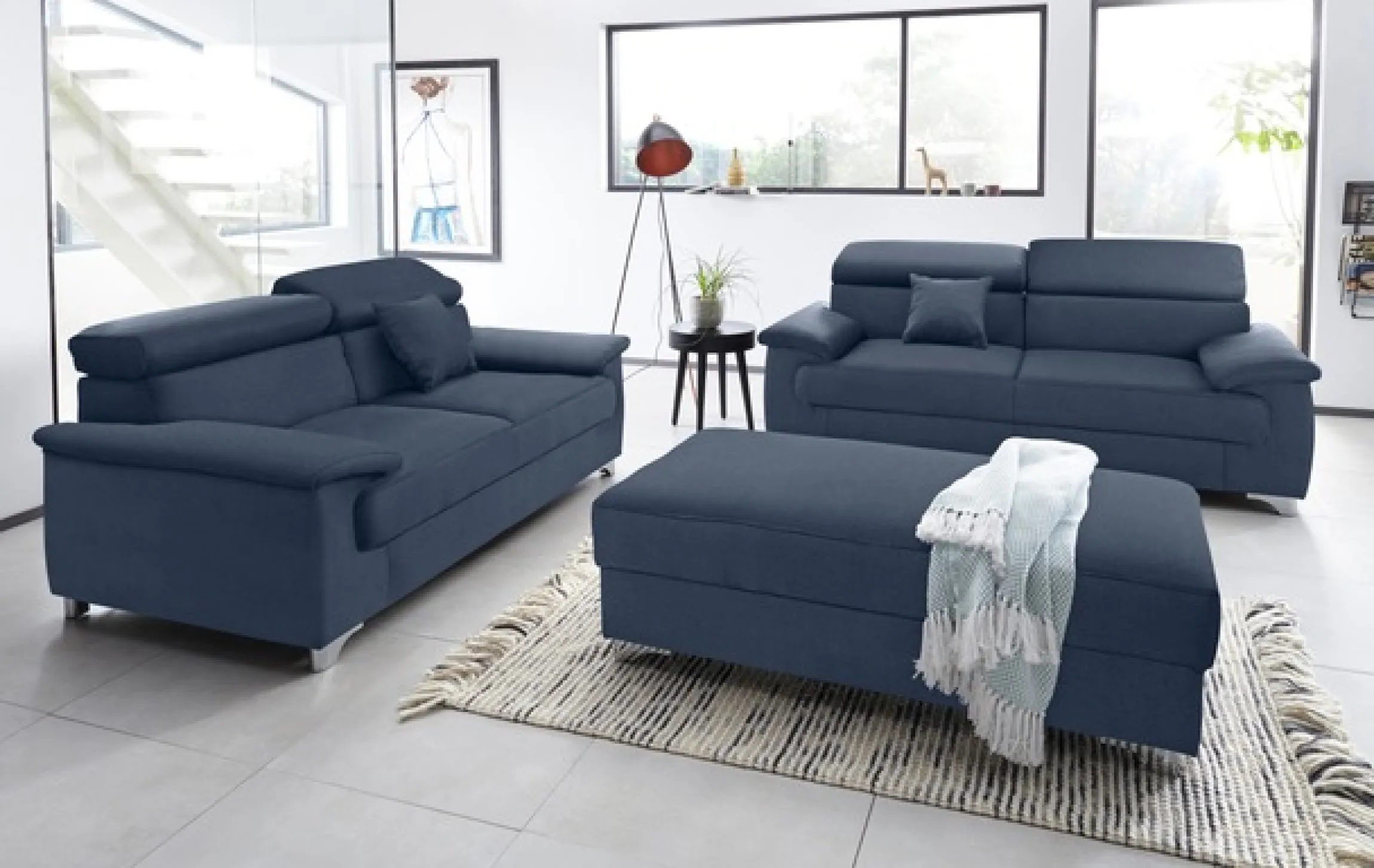DOMO collection Polsterhocker »Mira bequemer Bankhocker, B/T 139/74cm«