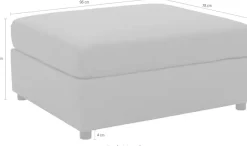 DOMO collection Polsterhocker »Solskin, individuell erweiterbar« Outdoor, großer Polsterhocker, B/T/H 96/78/45 cm