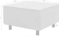 DOMO collection Polsterhocker »Sonna, individuell erweiterbar« Polsterhocker für Terrasse, Garten und Balkon, speziell für Outdoor