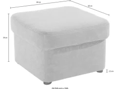 DOMO collection Polsterhocker »ELVA elegant, bequem und hochwertig« passend zu den Sitzmöbeln der Serie ELVA!