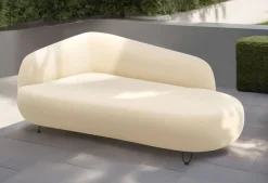 DOMO collection Recamiere »Poika, auch als Sessel und Hocker bestellbar, Bezug Fellimitat« Formschönes Outdoor-Highlight, ideal für Garten, Balkon, Terrasse