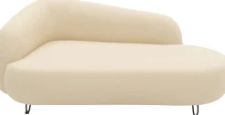 DOMO collection Recamiere »Poika, auch als Sessel und Hocker bestellbar, Bezug Fellimitat« Formschönes Outdoor-Highlight, ideal für Garten, Balkon, Terrasse