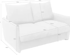 DOMO collection Schlafsofa »700023 Schlaffunktion, Federkern, 2-Sitzer, stabile Liegefläche« Sitzflächen einzeln ausklappbar zum Schlafen, Relaxen und Entspannen