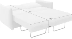 DOMO collection Schlafsofa »700023 Schlaffunktion, Federkern, 2-Sitzer, stabile Liegefläche« Sitzflächen einzeln ausklappbar zum Schlafen, Relaxen und Entspannen