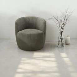 DOMO collection Sessel »Obidos moderner Loungesessel« Struktur weich, schlammfarben
