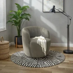DOMO collection Sessel »Obidos moderner Loungesessel« Struktur weich, schlammfarben