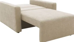 DOMO collection Sessel »Sintra ausklappbar zur Schlaffunktion, mit Rückenkissen« Feinstruktur, beige