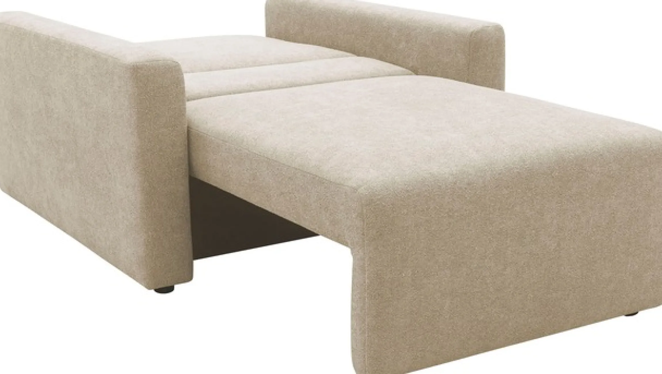 DOMO collection Sessel »Sintra ausklappbar zur Schlaffunktion, mit Rückenkissen« Feinstruktur, beige