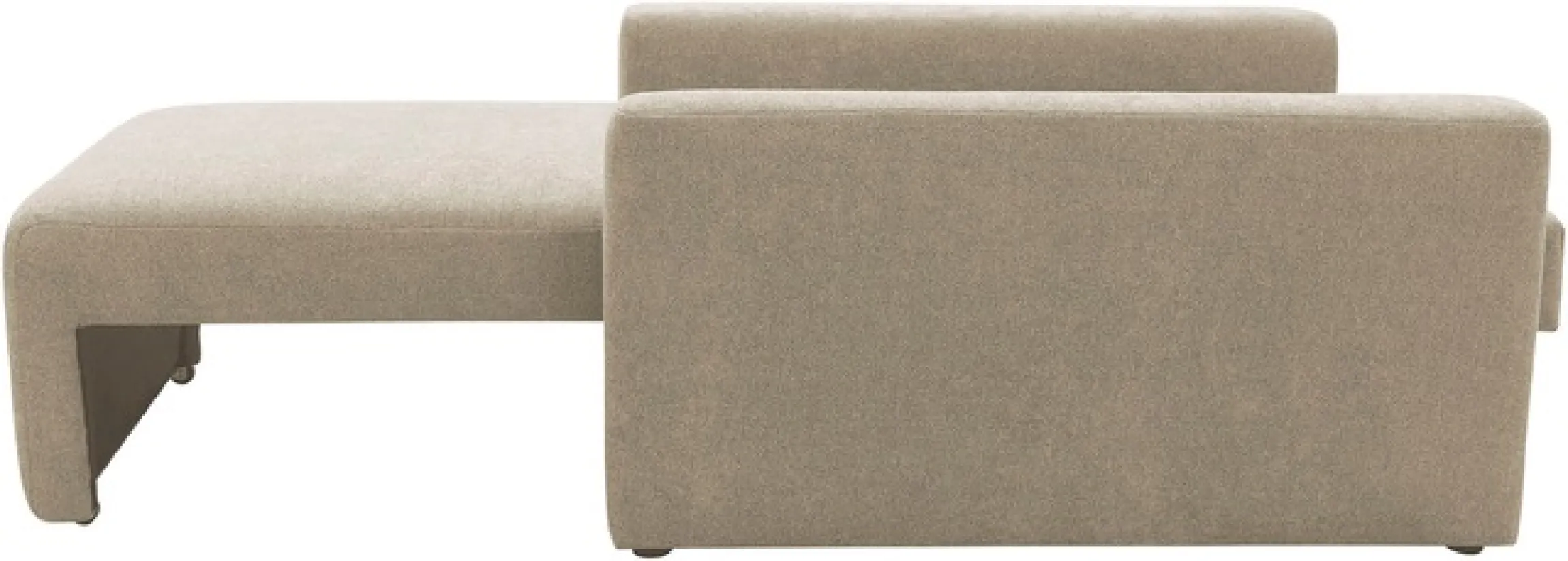 DOMO collection Sessel »Sintra ausklappbar zur Schlaffunktion, mit Rückenkissen« Feinstruktur, beige
