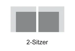 DOMO collection 2-Sitzer »Alisson kubische Formensprache mit abgerundeten Details, Breite 164cm« fester Sitzkomfort