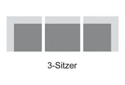 DOMO collection 3-Sitzer »Alisson zeitlose Formensprache, modern flache Armlehnen, Breite 199cm« fester Sitzkomfort, frei im Raum stellbar