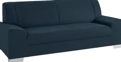 DOMO collection 2,5-Sitzer »Anzio kubisches Design, flache Armlehnen, Breite 214cm« Mit Federkern
