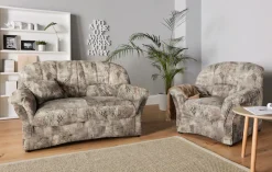DOMO collection 2-Sitzer »Bahia Couch, B/T: 153/92 cm, belastbar bis 140kg/ Sitz, mit Federkern« Microfaser MELROSE®, mocca