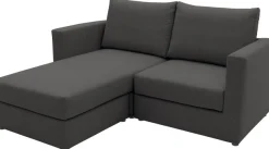 DOMO collection 2-Sitzer »Bibury smartes, modulares Ecksofa aus Sofa & Hocker mit Schlaffunktion« Sitzfläche mit Federkern, inkl. 2 Rückenkissen
