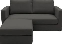 DOMO collection 2-Sitzer »Bibury smartes, modulares Ecksofa aus Sofa & Hocker mit Schlaffunktion« Sitzfläche mit Federkern, inkl. 2 Rückenkissen